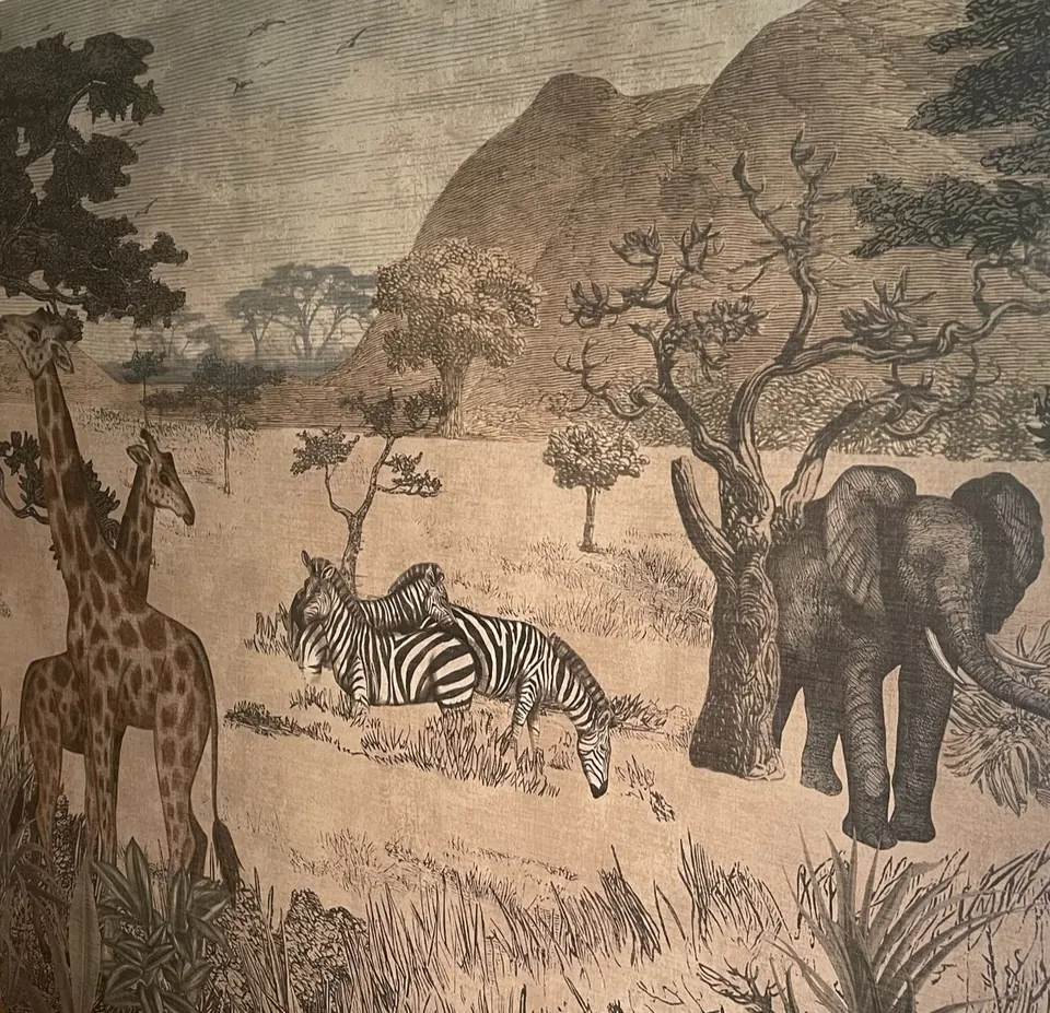 Wandgestaltung mit Savannenmotiv